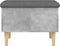 vidaXL - Opbergbankje - 62x42x46 - cm - bewerkt - hout - betongrijs