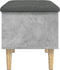 vidaXL - Opbergbankje - 62x42x46 - cm - bewerkt - hout - betongrijs