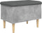vidaXL - Opbergbankje - 62x42x46 - cm - bewerkt - hout - betongrijs