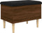 vidaXL - Opbergbankje - 62x42x46 - cm - bewerkt - hout - bruin - eikenkleur