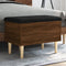 vidaXL - Opbergbankje - 62x42x46 - cm - bewerkt - hout - bruin - eikenkleur