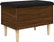 vidaXL - Opbergbankje - 62x42x46 - cm - bewerkt - hout - bruin - eikenkleur