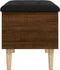 vidaXL - Opbergbankje - 62x42x46 - cm - bewerkt - hout - bruin - eikenkleur