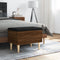 vidaXL - Opbergbankje - 62x42x46 - cm - bewerkt - hout - bruin - eikenkleur