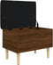vidaXL - Opbergbankje - 62x42x46 - cm - bewerkt - hout - bruin - eikenkleur