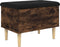 vidaXL - Opbergbankje - 62x42x46 - cm - bewerkt - hout - gerookt - eikenkleurig