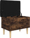 vidaXL - Opbergbankje - 62x42x46 - cm - bewerkt - hout - gerookt - eikenkleurig