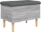 vidaXL - Opbergbankje - 62x42x46 - cm - bewerkt - hout - grijs - sonoma - eikenkleurig