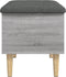 vidaXL - Opbergbankje - 62x42x46 - cm - bewerkt - hout - grijs - sonoma - eikenkleurig
