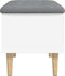 vidaXL - Opbergbankje - 62x42x46 - cm - bewerkt - hout - wit