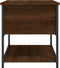 vidaXL - Opbergbankje - 70x42,5x47 - cm - bewerkt - hout - bruin - eikenkleur