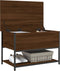 vidaXL - Opbergbankje - 70x42,5x47 - cm - bewerkt - hout - bruin - eikenkleur