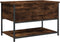 vidaXL - Opbergbankje - 70x42,5x47 - cm - bewerkt - hout - gerookt - eikenkleurig