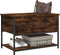 vidaXL - Opbergbankje - 70x42,5x47 - cm - bewerkt - hout - gerookt - eikenkleurig