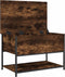 vidaXL - Opbergbankje - 70x42,5x47 - cm - bewerkt - hout - gerookt - eikenkleurig