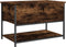 vidaXL - Opbergbankje - 70x42,5x47 - cm - bewerkt - hout - gerookt - eikenkleurig