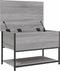 vidaXL - Opbergbankje - 70x42,5x47 - cm - bewerkt - hout - grijs - sonoma - eikenkleur