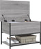 vidaXL - Opbergbankje - 70x42,5x47 - cm - bewerkt - hout - grijs - sonoma - eikenkleur