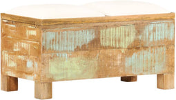vidaXL - Opbergbankje - 80x40x40 - cm - massief - gerecycled - hout