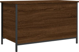 vidaXL - Opbergbankje - 80x42,5x50 - cm - bewerkt - hout - bruin - eikenkleur