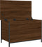 vidaXL - Opbergbankje - 80x42,5x50 - cm - bewerkt - hout - bruin - eikenkleur