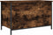 vidaXL - Opbergbankje - 80x42,5x50 - cm - bewerkt - hout - gerookt - eikenkleurig
