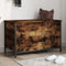vidaXL - Opbergbankje - 80x42,5x50 - cm - bewerkt - hout - gerookt - eikenkleurig
