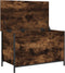 vidaXL - Opbergbankje - 80x42,5x50 - cm - bewerkt - hout - gerookt - eikenkleurig
