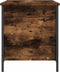 vidaXL - Opbergbankje - 80x42,5x50 - cm - bewerkt - hout - gerookt - eikenkleurig
