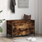 vidaXL - Opbergbankje - 80x42,5x50 - cm - bewerkt - hout - gerookt - eikenkleurig