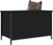 vidaXL - Opbergbankje - 80x42,5x50 - cm - bewerkt - hout - zwart