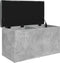vidaXL - Opbergbankje - 82x42x45 - cm - bewerkt - hout - betongrijs