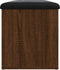 vidaXL - Opbergbankje - 82x42x45 - cm - bewerkt - hout - bruin - eikenkleur