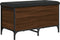 vidaXL - Opbergbankje - 82x42x45 - cm - bewerkt - hout - bruin - eikenkleur