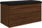vidaXL - Opbergbankje - 82x42x45 - cm - bewerkt - hout - bruin - eikenkleur