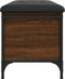 vidaXL - Opbergbankje - 82x42x45 - cm - bewerkt - hout - bruin - eikenkleur