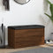 vidaXL - Opbergbankje - 82x42x45 - cm - bewerkt - hout - bruin - eikenkleur