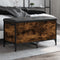 vidaXL - Opbergbankje - 82x42x45 - cm - bewerkt - hout - gerookt - eikenkleurig