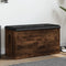 vidaXL - Opbergbankje - 82x42x45 - cm - bewerkt - hout - gerookt - eikenkleurig