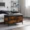 vidaXL - Opbergbankje - 82x42x45 - cm - bewerkt - hout - gerookt - eikenkleurig