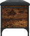 vidaXL - Opbergbankje - 82x42x45 - cm - bewerkt - hout - gerookt - eikenkleurig