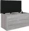 vidaXL - Opbergbankje - 82x42x45 - cm - bewerkt - hout - grijs - sonoma - eikenkleurig
