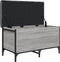 vidaXL - Opbergbankje - 82x42x45 - cm - bewerkt - hout - grijs - sonoma - eikenkleurig