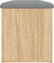 vidaXL - Opbergbankje - 82x42x45 - cm - bewerkt - hout - sonoma - eikenkleurig