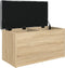 vidaXL - Opbergbankje - 82x42x45 - cm - bewerkt - hout - sonoma - eikenkleurig