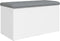vidaXL - Opbergbankje - 82x42x45 - cm - bewerkt - hout - wit
