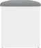 vidaXL - Opbergbankje - 82x42x45 - cm - bewerkt - hout - wit