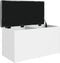 vidaXL - Opbergbankje - 82x42x45 - cm - bewerkt - hout - wit