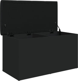 vidaXL - Opbergbankje - 82x42x45 - cm - bewerkt - hout - zwart