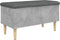vidaXL - Opbergbankje - 82x42x46 - cm - bewerkt - hout - betongrijs